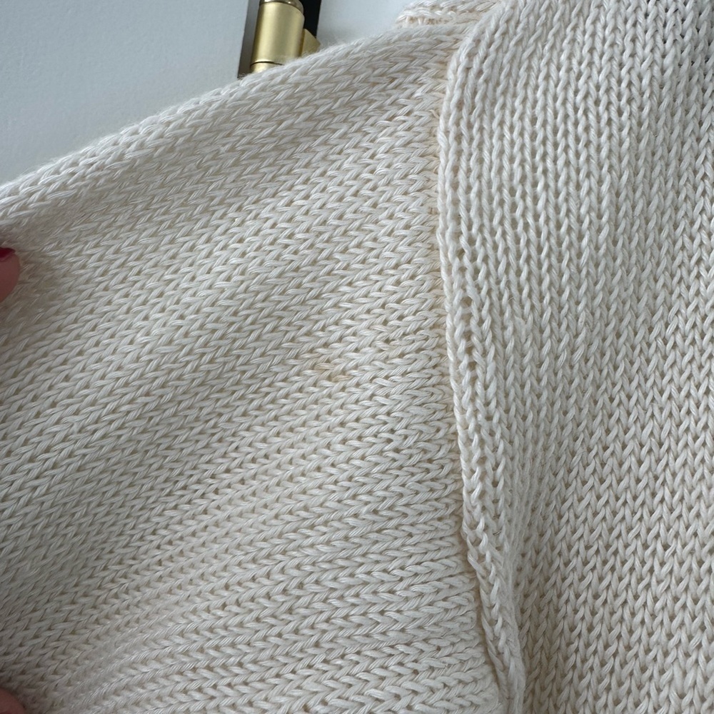 Madewell Blockstop Oversized Boatneck Colorblock 100% Linen Sweater Medium - Picture 7 of 7